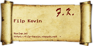 Filp Kevin névjegykártya